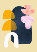 Abstract in Blue, Pink and Yellow