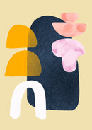 Abstract in Blue, Pink and Yellow (Medium - A2 / Print Only)