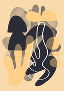 Abstracts in Mustard and Off-Black