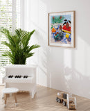 Coffee & Dreams of Faraway Places Mini - 12x12 inches / Print Only