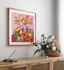 Golden Banksias & Morning Tea Mini - 12x12 inches / Print Only