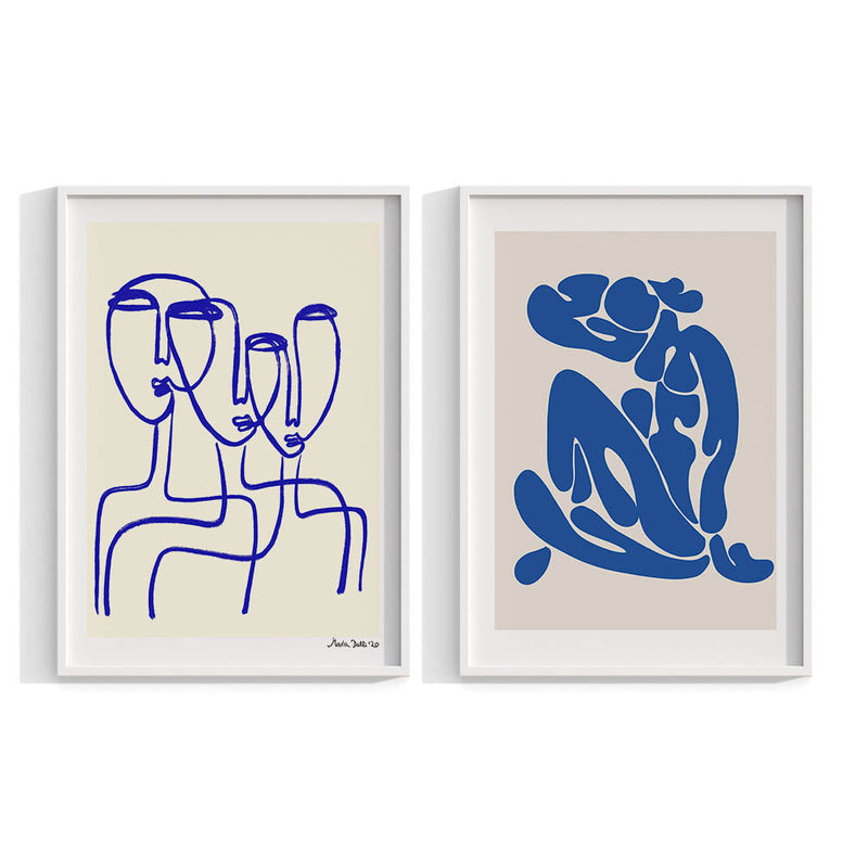 Modern Blue (Set of 2) Mini - A4 (Set of 2) / Print Only