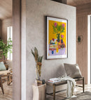 Proteas & Black Tea on Sunflower Gold Mini - A4 / Print Only