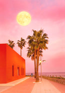 Super Moon at Sunset