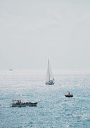 The Lone Sail — framed mockup