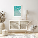 Party Wave at The Pass Byron (Small / White Framed)