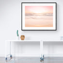 Waves and Sunset Over Golden Sand