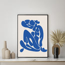 Blue Nude in Leaf Style