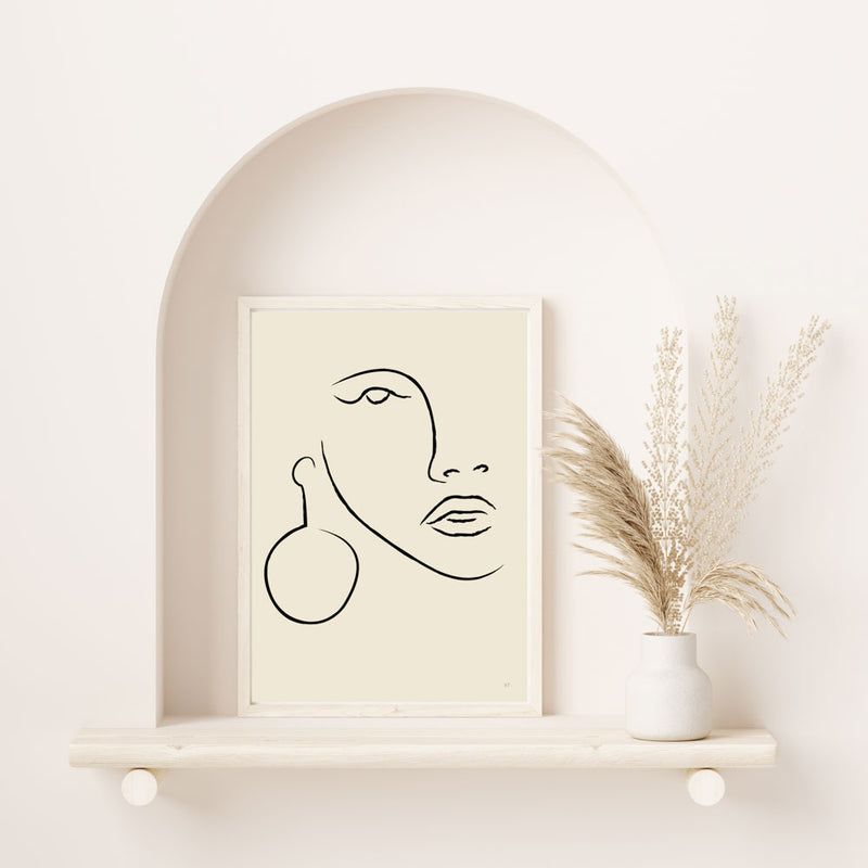 Abstract Earring Portrait